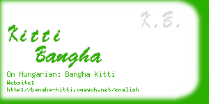 kitti bangha business card